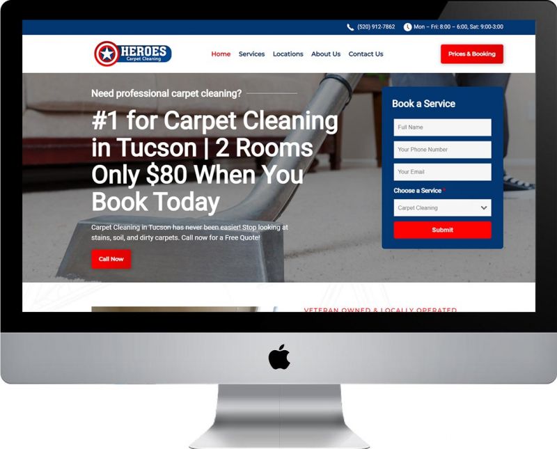 Heroes Carpet Cleaning Website Build