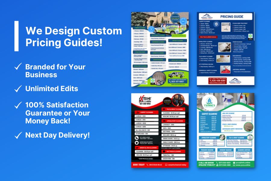 Custom Pricing Guide Design